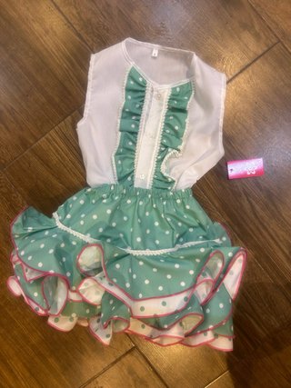 Traje Flamenca 2 Piezas Lunares talla 8