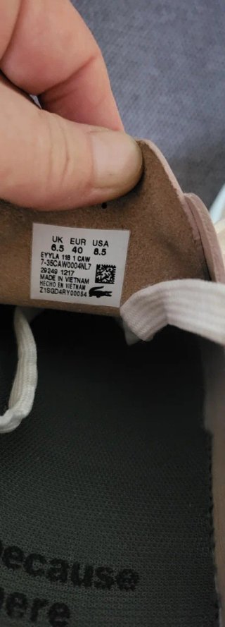 Zapatillas Lacoste Talla 40 Rosa/Blanco