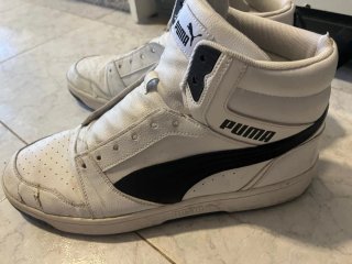 Zapatillas de hombre talla47 Puma Altas Blancas y