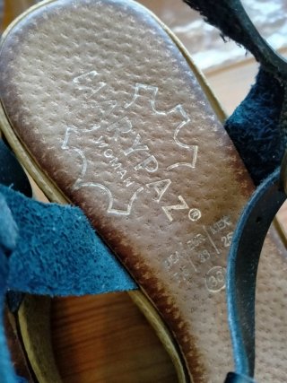 Sandalias cuñas negras piel 38