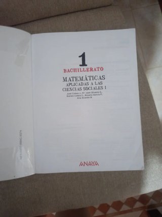 Matemáticas aplicadas a las Ciencias Sociales I...