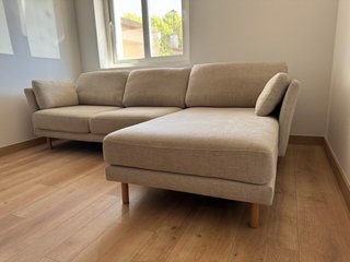 Sofá Kave Home Chaiselongue Beige