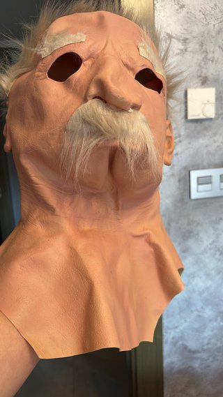 Disfraz Máscara Anciano Barba Blanca