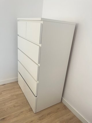 Cajonera MALM 6 cajones blanca