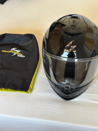 Casco Moto Scorpion EXO Talla M/ 58 cm Negro.