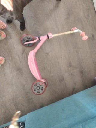 Patín infantil 3 ruedas rosa