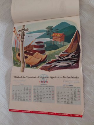 Calendario 1960 Mutualidad Española Seguros