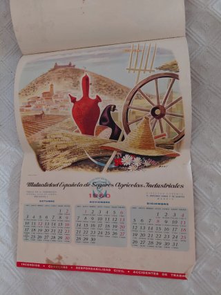 Calendario 1960 Mutualidad Española Seguros