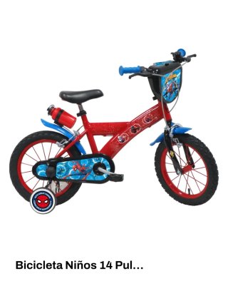 14PULGADAS Bicicleta Infantil Spiderman
