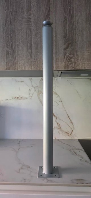 Pata metálica para escritorio gris. Altura máx75cm