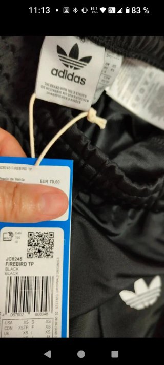 Pantalón Adidas Firebird losse Negro JC8245, nuevo