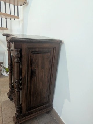 Mueble auxiliar madera y cristal