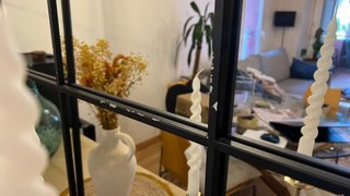 2 Espejos Decorativos Marco Negro