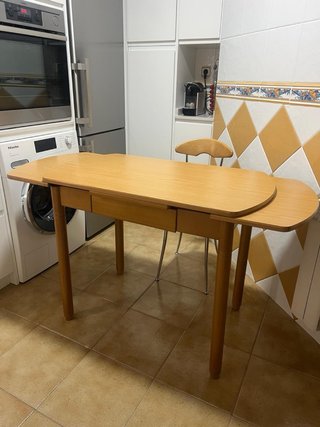 Mesa de cocina y sillas madera 100x60 cm