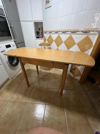 Mesa de cocina y sillas madera 100x60 cm