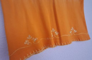 Top tirantes lentejuelas naranja/amarillo
