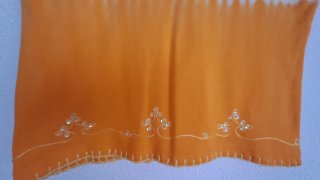 Top tirantes lentejuelas naranja/amarillo