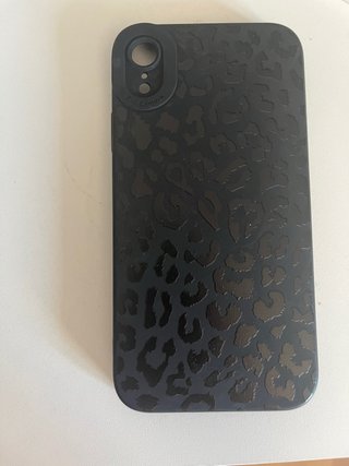 Funda iPhone xr Leopardo Negra