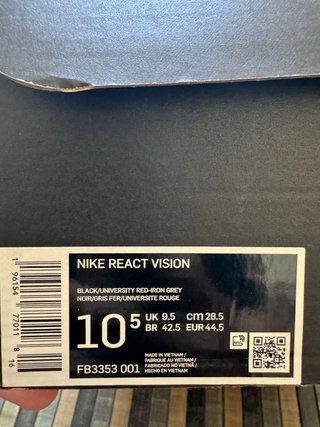 Zapatillas Nike React Vision FB3353-001 T.44.5