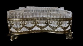 elegante Posacenere  cristallo e bronzo