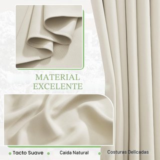 Cortina Blackout Beige 300x240cm