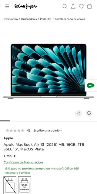 MacBook Air 13 M5 16GB 1TB
