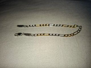 Pulsera Figaro Oro y Plata