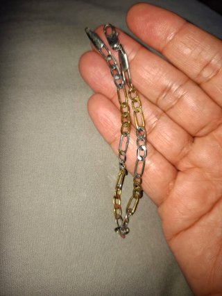 Pulsera Figaro Oro y Plata