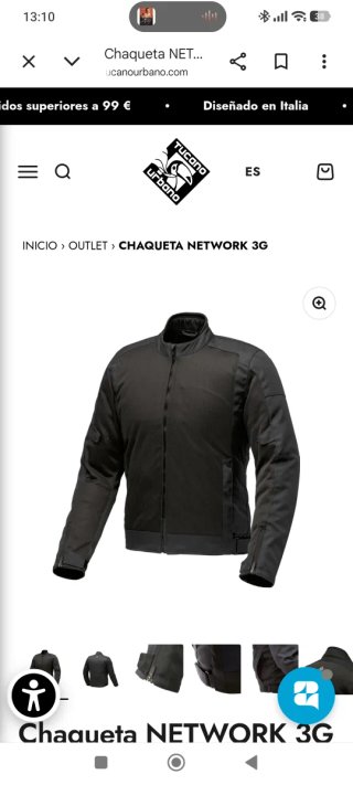 Chaqueta de moto primavera Verano Hombre Talla 54