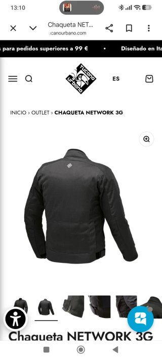 Chaqueta de moto primavera Verano Hombre Talla 54
