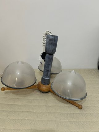 Lámpara de techo madera y plástico
