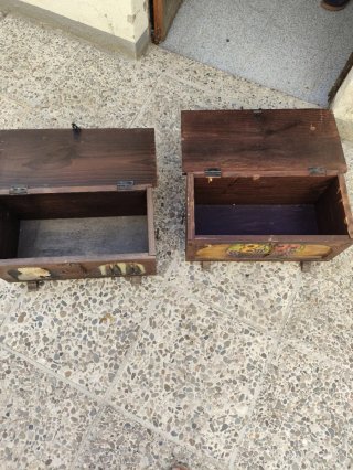 Lote 2 Cajas Decoradas Madera