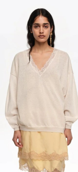 Jersey Bimba y Lola encaje beige talla única