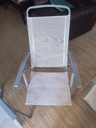 4 Sillas de Exterior Plegables Beige