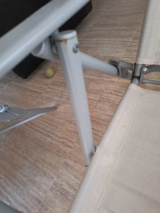 4 Sillas de Exterior Plegables Beige