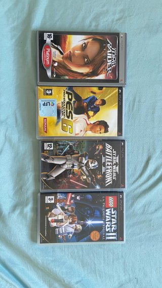 Lote 4 Giochi PSP: Tomb Raider, PES 6, Star Wars