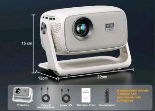 Proiettore Portatile 1080P Nativo 16000 Lumen WiFi