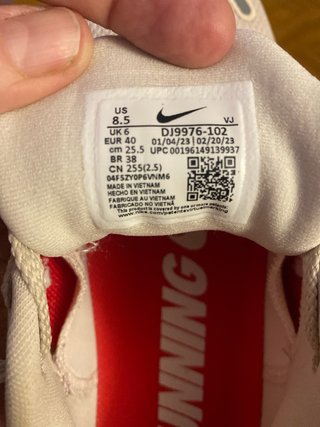 Zapatillas Nike running rosas y blancas