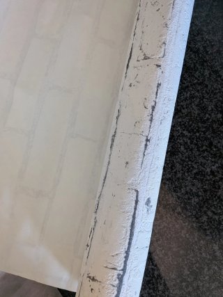 Papel pintado efecto ladrillo blanco