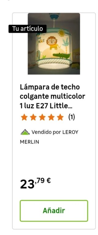 Lámpara techo infantil