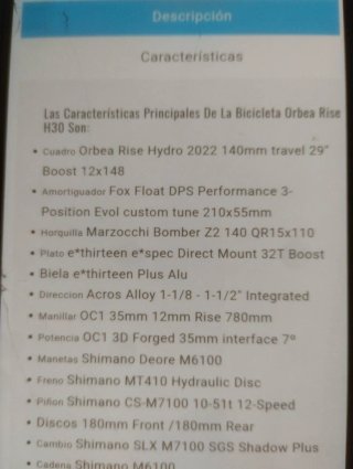 Bicicleta Eléctrica Orbea Rise H30 Nueva