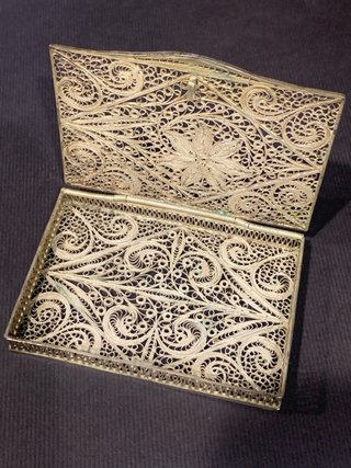 Caja Filigrana Plata Antigua 1900