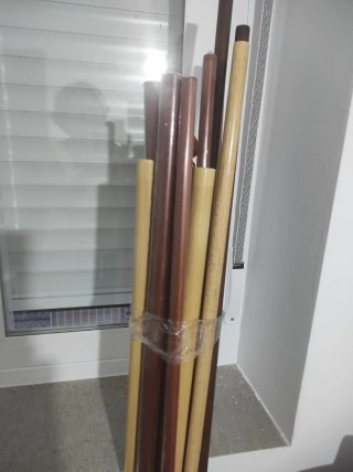 Barras de cortina de madera