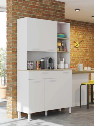 Armadio Cucina Bianco e Beige