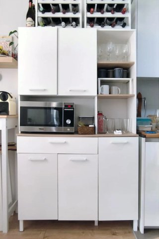 Armadio Cucina Bianco e Beige