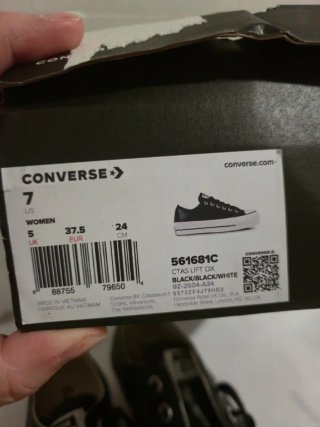Converse Piel Negras Plataforma