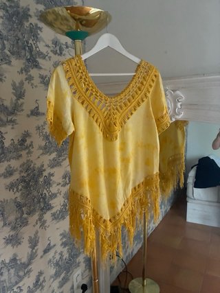 Kaftán playero tie-dye talla única