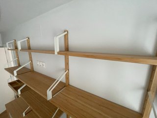 Estantería modular Svälnas Ikea de bambú