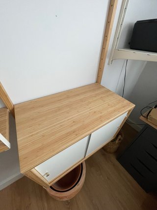 Estantería modular Svälnas Ikea de bambú