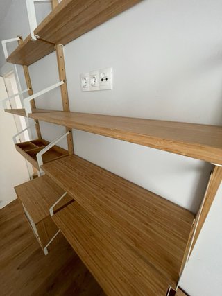 Estantería modular Svälnas Ikea de bambú